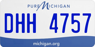 MI license plate DHH4757