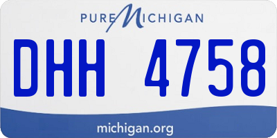 MI license plate DHH4758