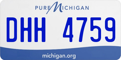 MI license plate DHH4759