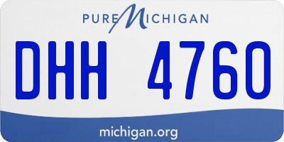 MI license plate DHH4760