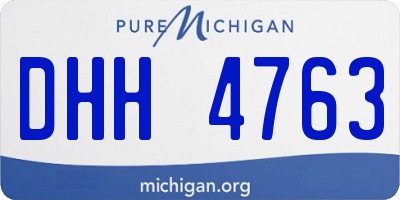 MI license plate DHH4763
