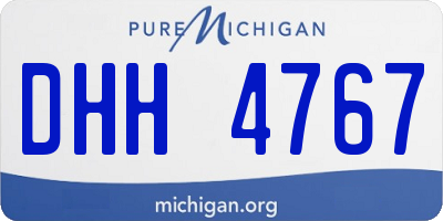 MI license plate DHH4767