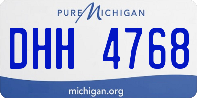 MI license plate DHH4768