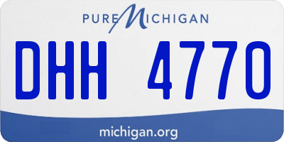 MI license plate DHH4770
