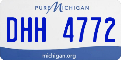 MI license plate DHH4772