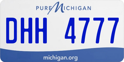 MI license plate DHH4777