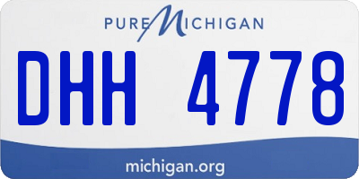 MI license plate DHH4778
