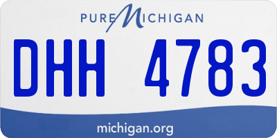 MI license plate DHH4783