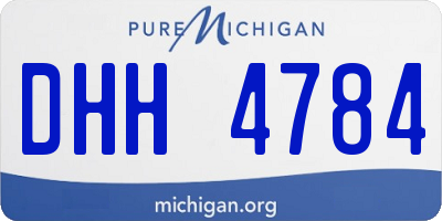 MI license plate DHH4784