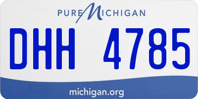 MI license plate DHH4785