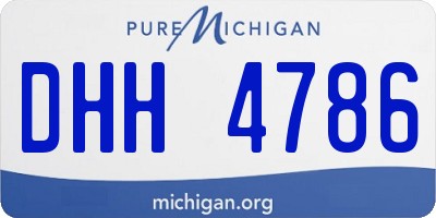 MI license plate DHH4786