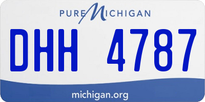 MI license plate DHH4787