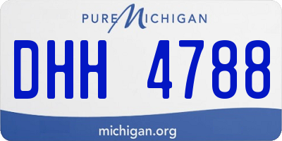 MI license plate DHH4788