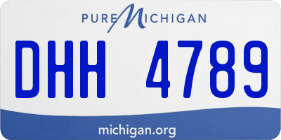 MI license plate DHH4789