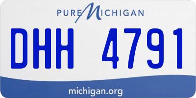 MI license plate DHH4791