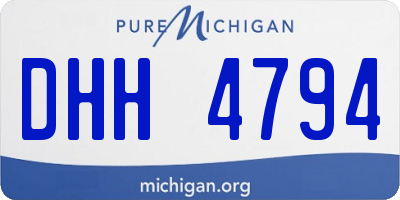 MI license plate DHH4794