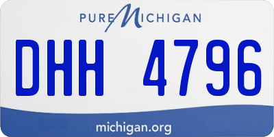 MI license plate DHH4796