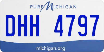 MI license plate DHH4797