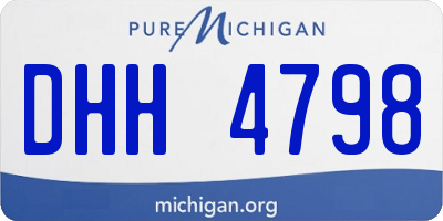 MI license plate DHH4798