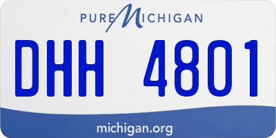 MI license plate DHH4801