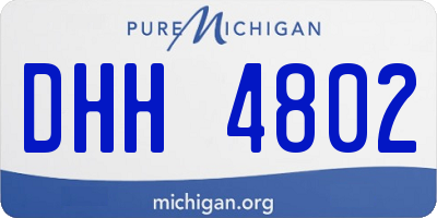 MI license plate DHH4802