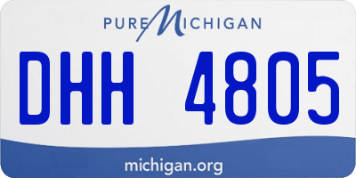 MI license plate DHH4805