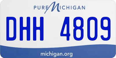 MI license plate DHH4809