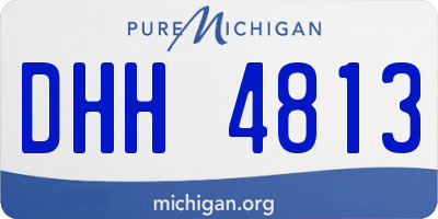 MI license plate DHH4813