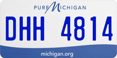 MI license plate DHH4814