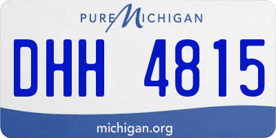MI license plate DHH4815