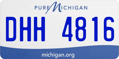 MI license plate DHH4816