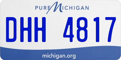 MI license plate DHH4817
