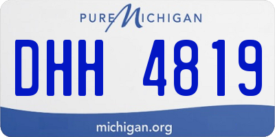 MI license plate DHH4819