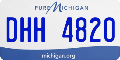 MI license plate DHH4820