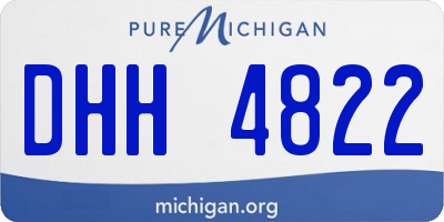 MI license plate DHH4822