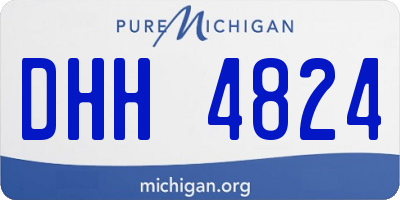 MI license plate DHH4824