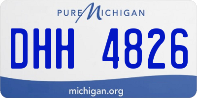 MI license plate DHH4826