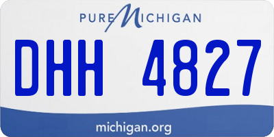 MI license plate DHH4827