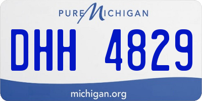 MI license plate DHH4829
