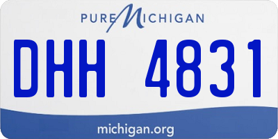 MI license plate DHH4831
