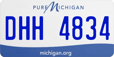 MI license plate DHH4834