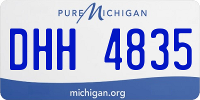 MI license plate DHH4835