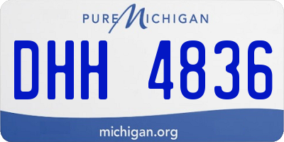 MI license plate DHH4836