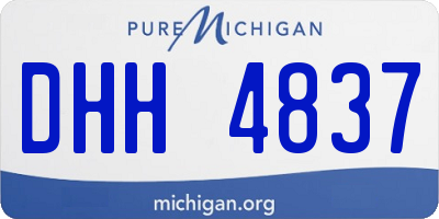 MI license plate DHH4837