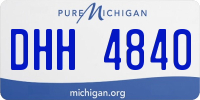 MI license plate DHH4840