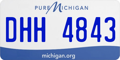 MI license plate DHH4843