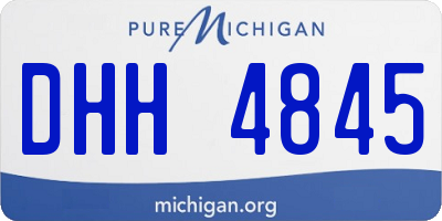 MI license plate DHH4845