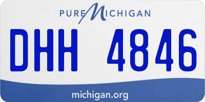 MI license plate DHH4846