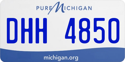 MI license plate DHH4850