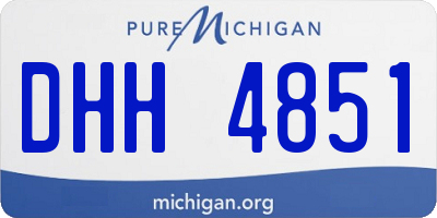 MI license plate DHH4851